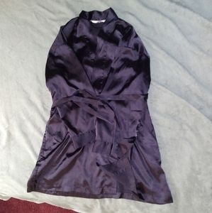 Victoria's Secret silk satin robe dark purple